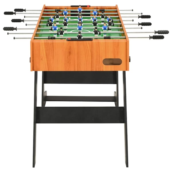 vidaXL Sammenleggbart fotballbord 121x61x80 cm lys brun
