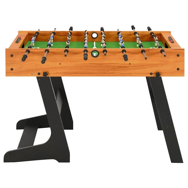 vidaXL Sammenleggbart fotballbord 121x61x80 cm lys brun