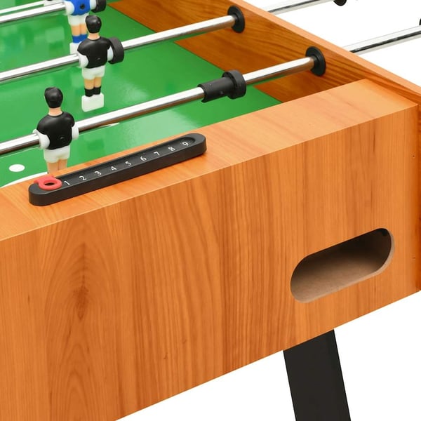 vidaXL Sammenleggbart fotballbord 121x61x80 cm lys brun
