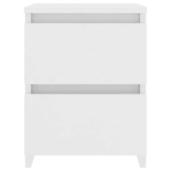 vidaXL Nattbord 2 stk hvit 30x30x40 cm sponplate