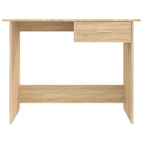 vidaXL Skrivebord sonoma eik 100x50x76 cm konstruert tre