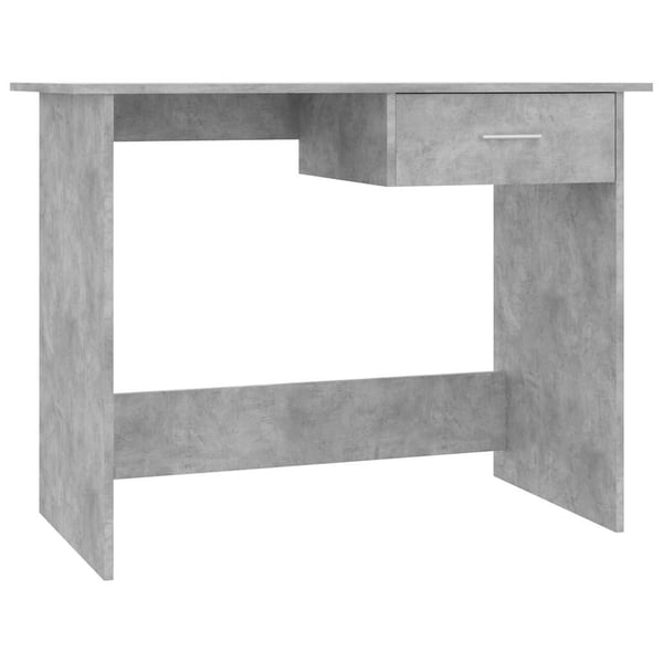 vidaXL Skrivebord betonggrå 100x50x76 cm konstruert tre