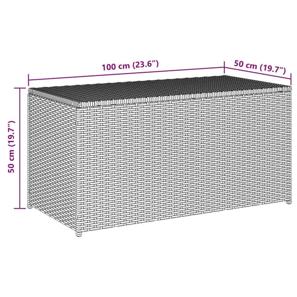 vidaXL Dynbox konstrotting 100x50x50 cm brun