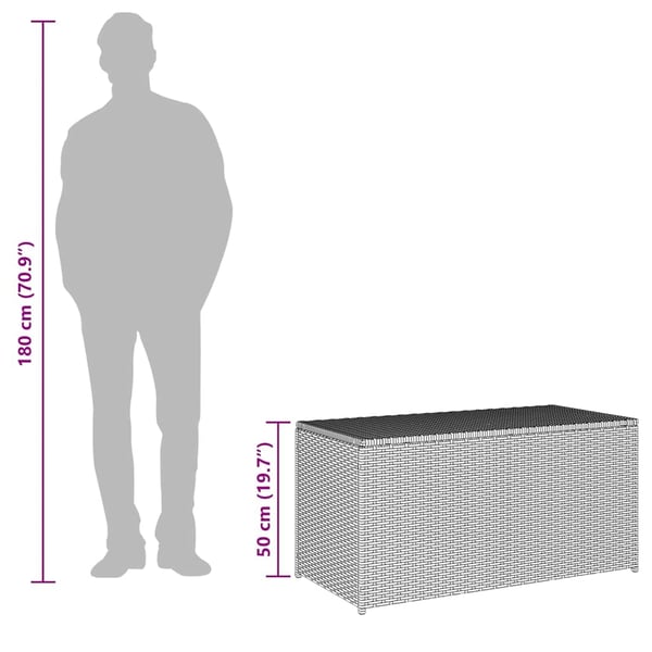vidaXL Dynbox konstrotting 100x50x50 cm brun