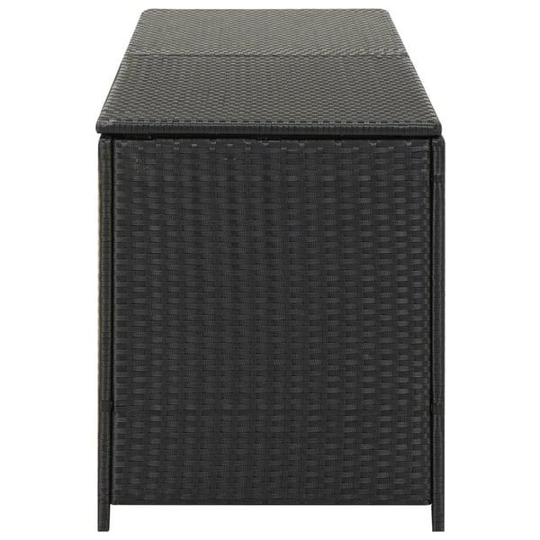 vidaXL opbevaringskasse til haven 200x50x60 polyrattan sort