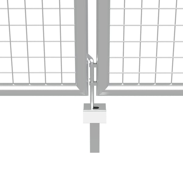 vidaXL havelåge galvaniseret stål 400x200 cm sølv