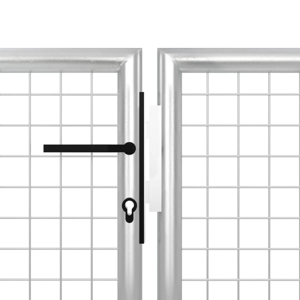 vidaXL Hageport stål 400x75 cm sølvfarget