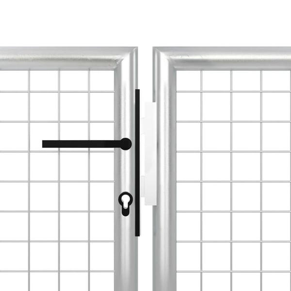 vidaXL Hageport stål 400x100 cm sølvfarget