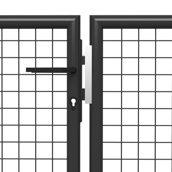 vidaXL Hageport stål 400x75 cm antrasitt