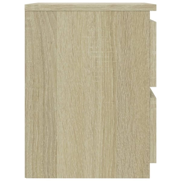 vidaXL sengeskab 2 stk. 30 x 30 x 40 cm spånplade sonoma-egetræsfarvet