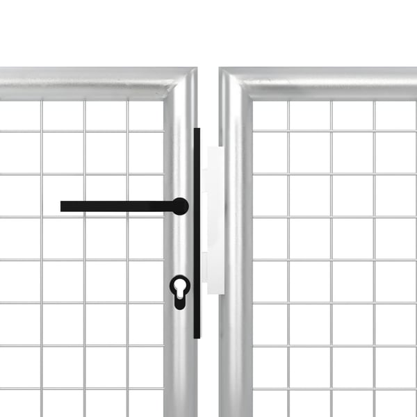 vidaXL Hageport stål 350x75 cm sølvfarget