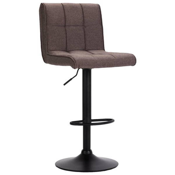 vidaXL barstole 2 stk. stof gråbrun