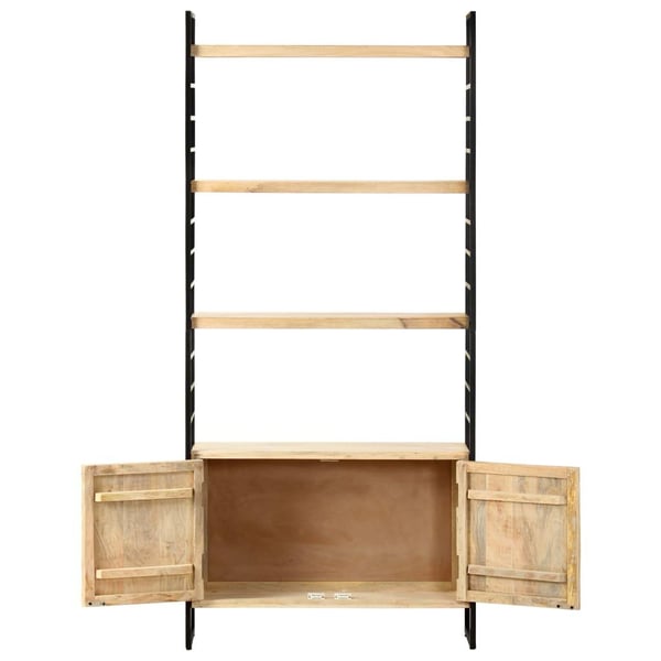 vidaXL Bogreol/reol i 4 niveauer 80 x 30 x 180 cm massivt mangotræ change