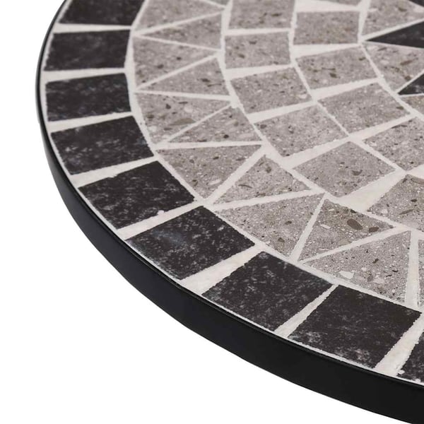 vidaXL Mosaiikkibistropöytä harmaa 60 cm keramiikka