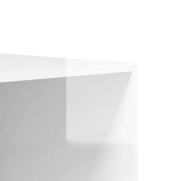 vidaXL klædeskab 100 x 50 x 200 cm spånplade hvid højglans