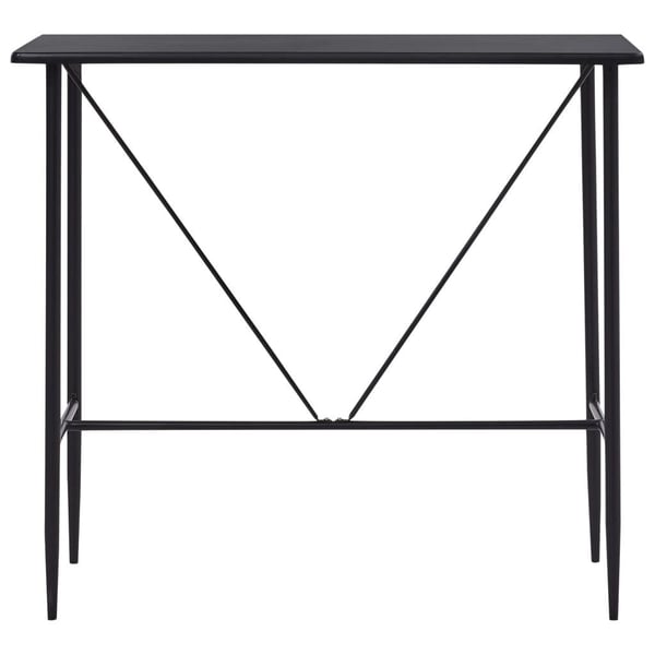 vidaXL Barbord svart 120x60x110 cm MDF