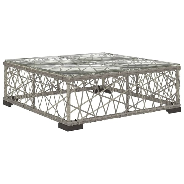 vidaXL haveloungesæt 6 dele med hynder polyrattan grå