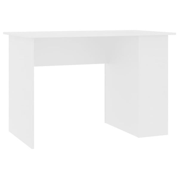 vidaXL skrivebord 110 x 60 x 73 cm spånplade hvid