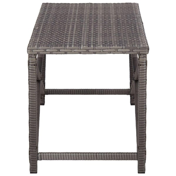 vidaXL havebænk 120 cm polyrattan grå