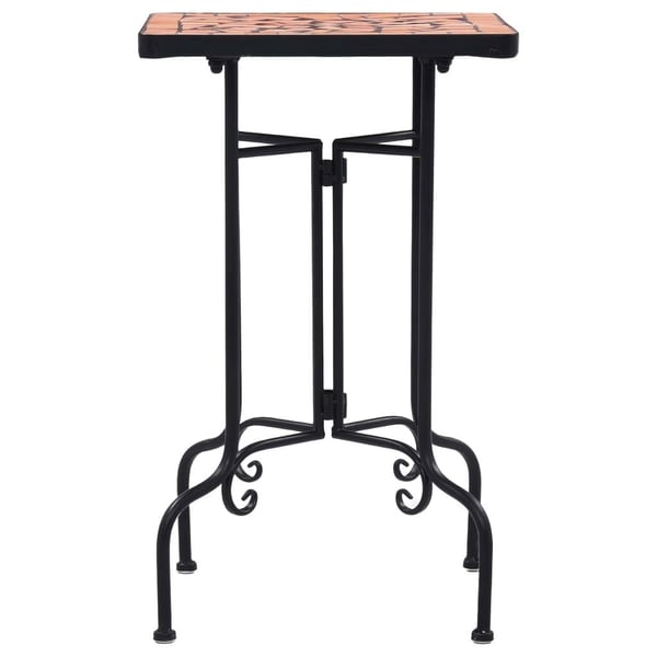vidaXL Sidebord med mosaikkmønster terrakotta keramikk