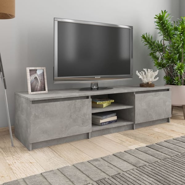vidaXL TV-benk betonggrå 140x40x35,5 cm konstruert tre