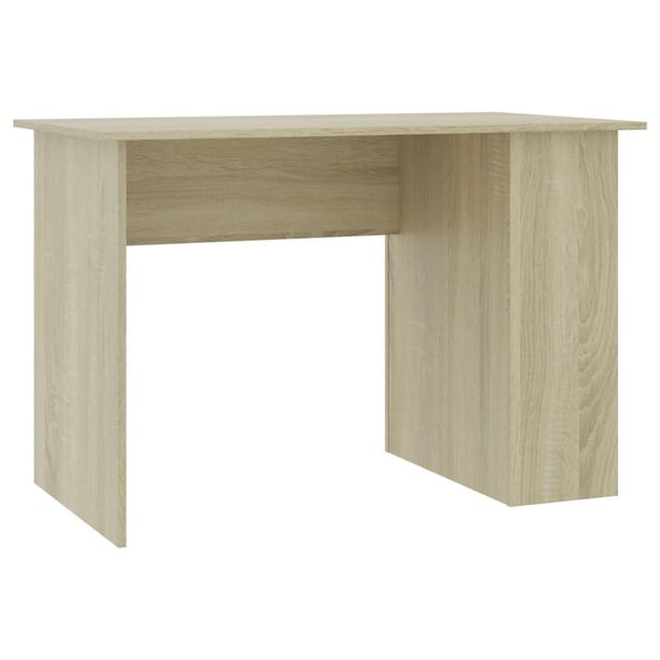 vidaXL Skrivebord sonoma eik 110x60x73 cm sponplate