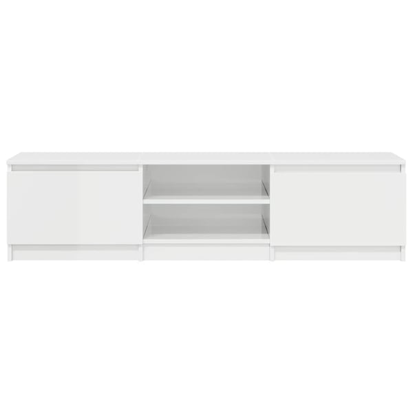 vidaXL tv-bord 140x40x35,5 cm konstrueret træ hvid højglans