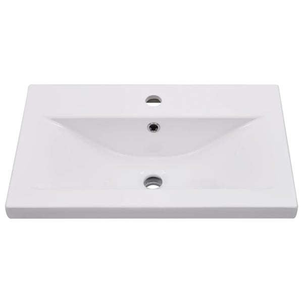 vidaXL Innebygd vask 61x39,5x18,5 cm keramisk hvit