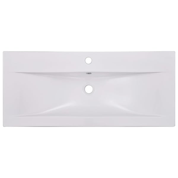 vidaXL Innebygd vask 91x39,5x18,5 cm keramisk hvit