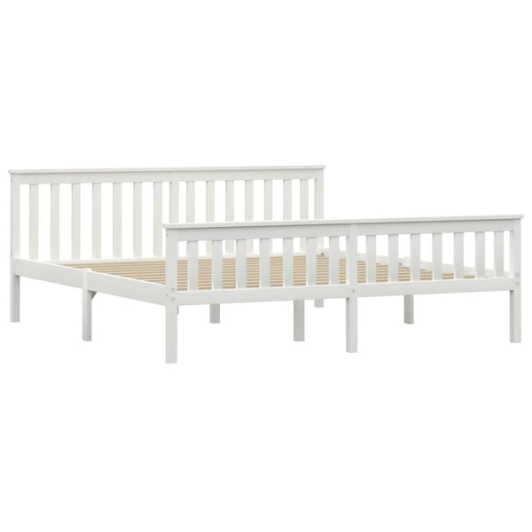 vidaXL Seng/Sengeramme hvit heltre furu 180x200 cm change1