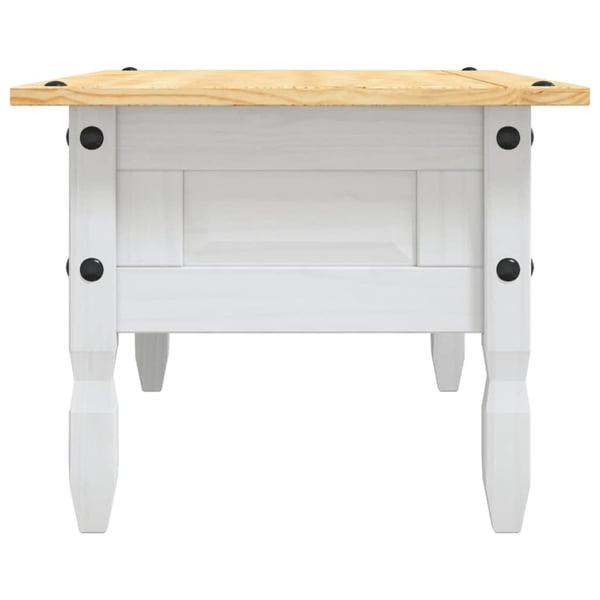 vidaXL Sofabord meksikansk Corona-stil furu 100x55x44 cm hvit change2