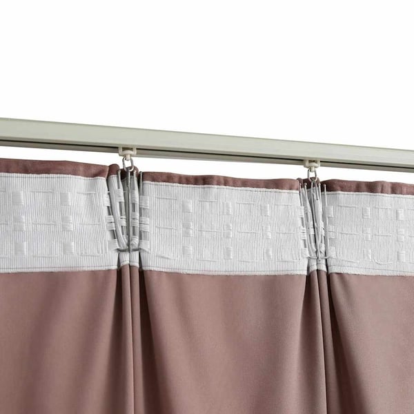vidaXL Lystette gardiner med kroker 2 stk fløyel antikk rosa 140x175cm