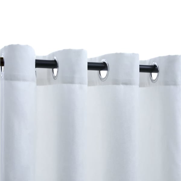 vidaXL Lystette gardiner med metallringer 2 stk offwhite 140x225 cm