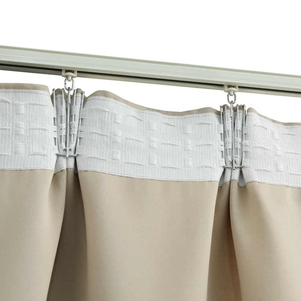 vidaXL Lystette gardiner med kroker 2 stk beige 140x245 cm