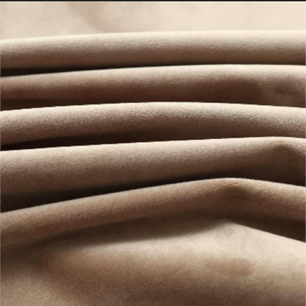 vidaXL Lystette gardiner med ringer 2 stk fløyel beige 140x225 cm