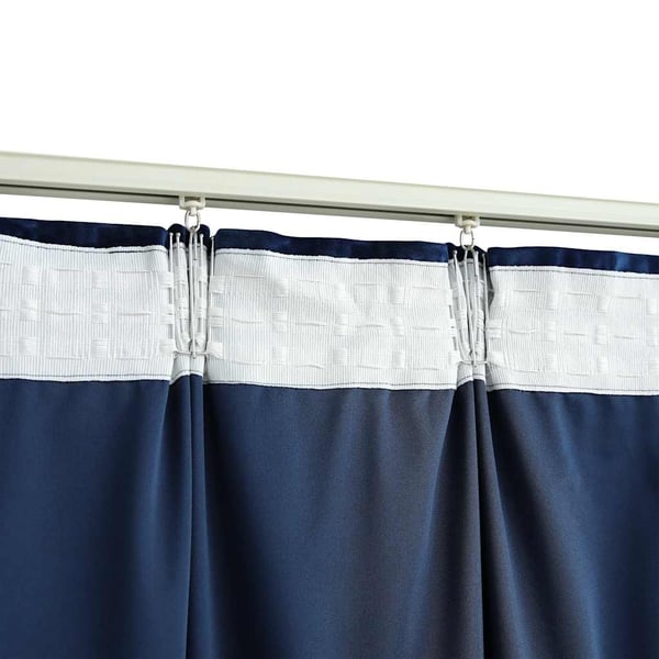 vidaXL Pimennysverhot koukuilla 2 kpl sametti tummansininen 140x225 cm