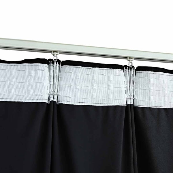 vidaXL Lystette gardiner med kroker 2 stk fløyel svart 140x245 cm