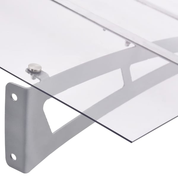 vidaXL dørbaldakin 120x90 cm polycarbonat sort og transparent