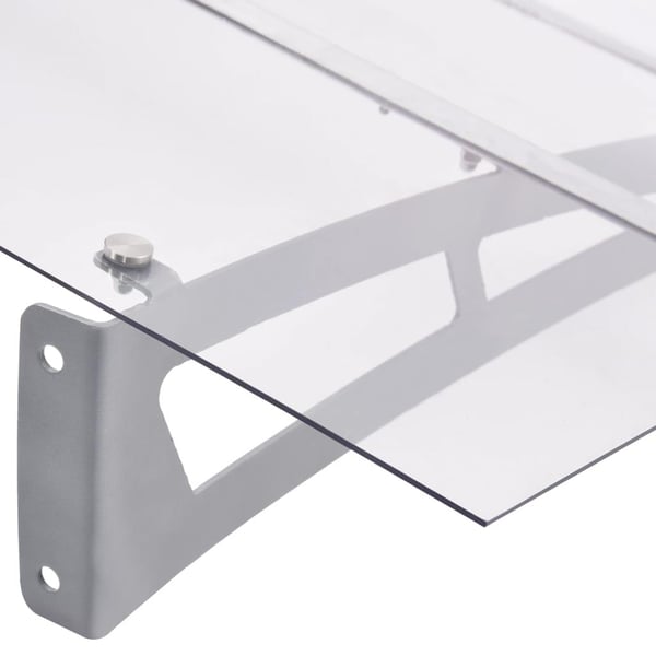 vidaXL Ovikatos hopea ja läpinäkyvä 150x90 cm PET