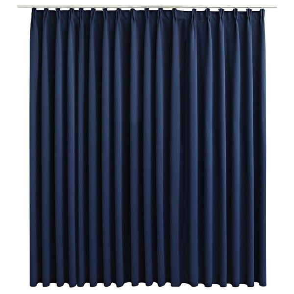 vidaXL Lystett gardin med metallkroker blå 290x245 cm