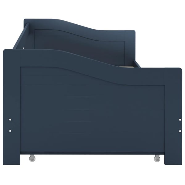vidaXL Sovesofa uttrekkbar ramme grå furu 90x200 cm