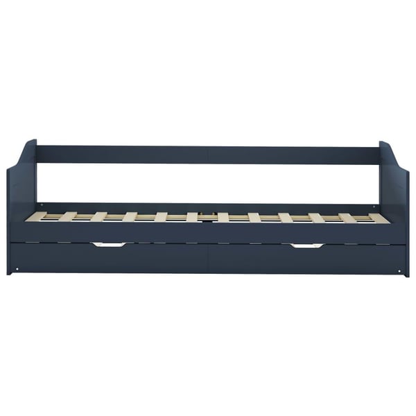 vidaXL Sovesofa uttrekkbar ramme grå furu 90x200 cm