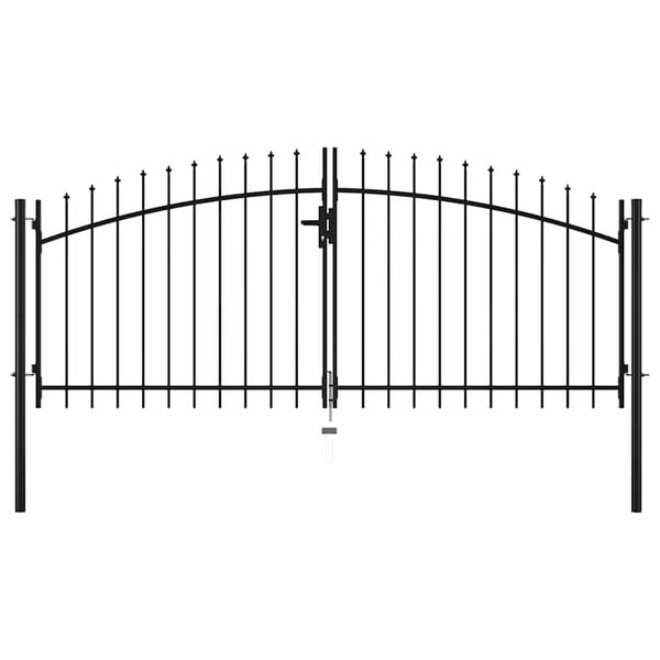 vidaXL Dobbeldørsgjerdeport Woerden med spydtopp 299,5x149,5 cm