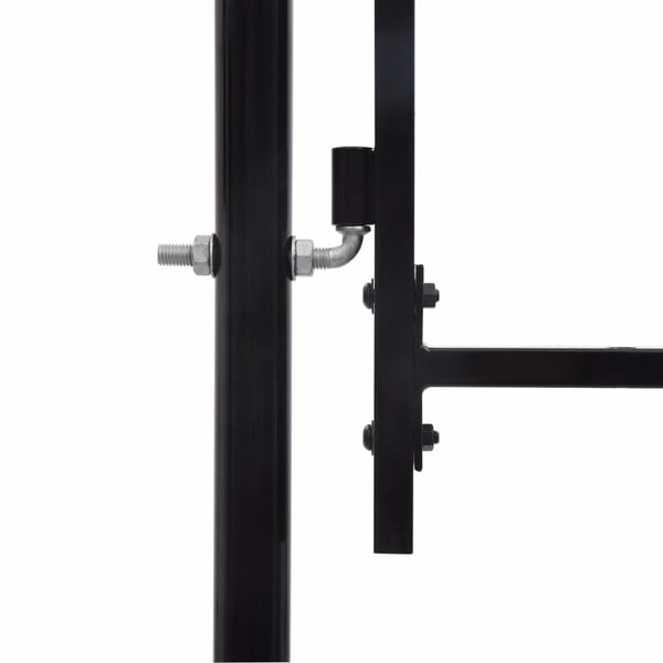 vidaXL havelåge med buet top 2 x 4 m stål sort