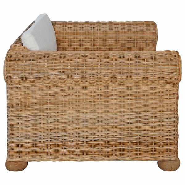 vidaXL sofasæt 2 dele med hynder naturlig rattan