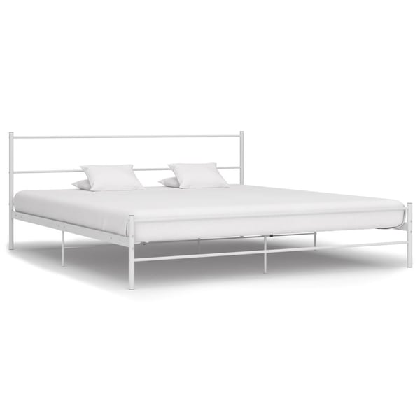 vidaXL sengestel 160 x 200 cm metal hvid change1