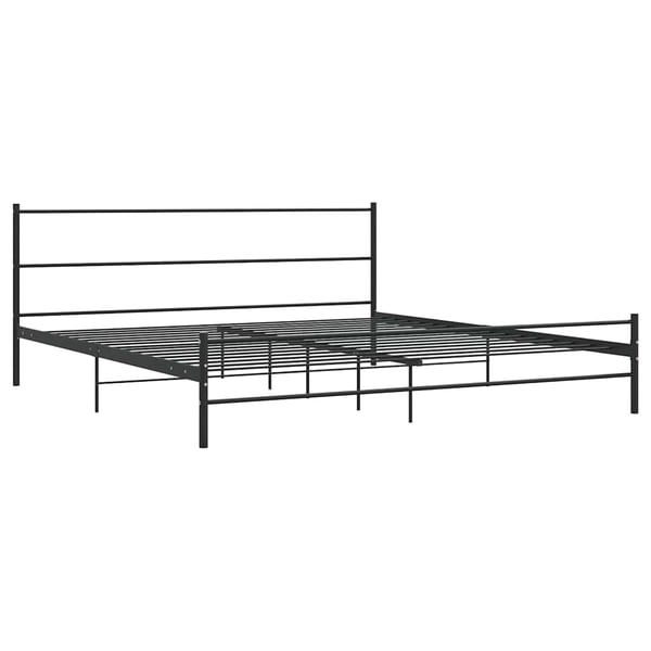 vidaXL Sängram utan madrass svart metall 180x200 cm
