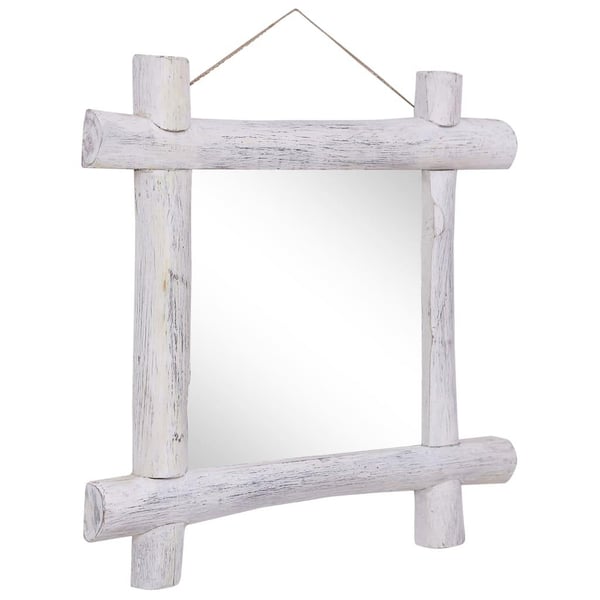 vidaXL Trespeil hvit 70x70 cm gjenvunnet heltre