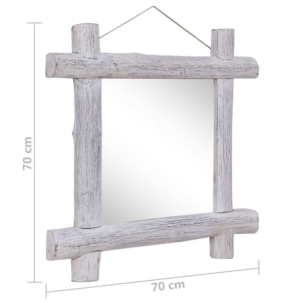 vidaXL Trespeil hvit 70x70 cm gjenvunnet heltre