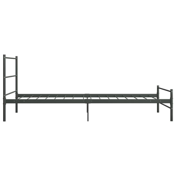vidaXL Seng/Sengeramme grå metall 100x200 cm change1